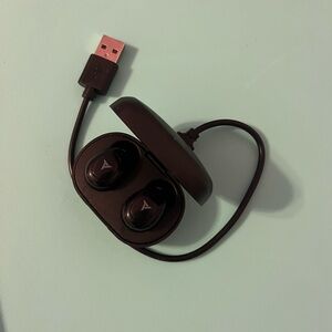 Black Wireless Earbuds with Charging Case